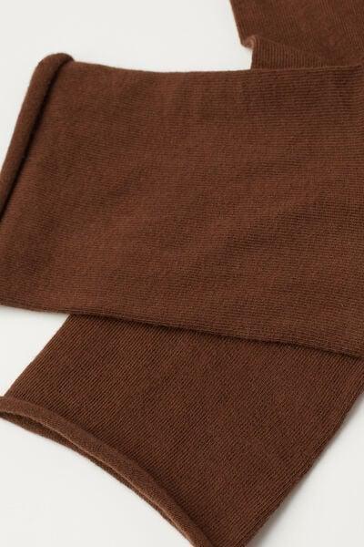 Brown Non-Elastic Cotton Ankle Socks, 5501_9765, large image number 1