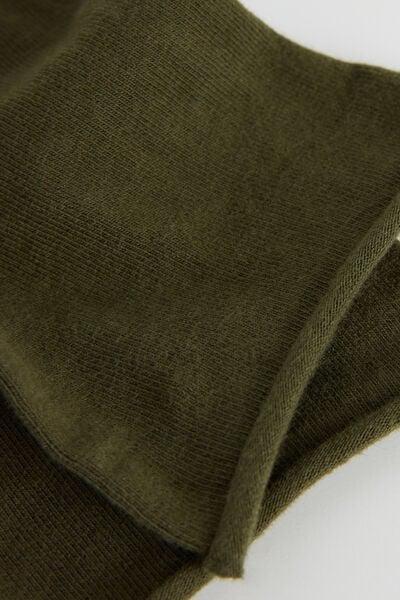 Green Non-Elastic Cotton Ankle Socks, 5501_9987, large image number 2