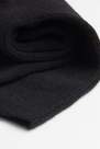 Calzedonia - جوارب سوداء قصيرة مضلعة من الصوف والكشمير للنساء - مقاس واحد