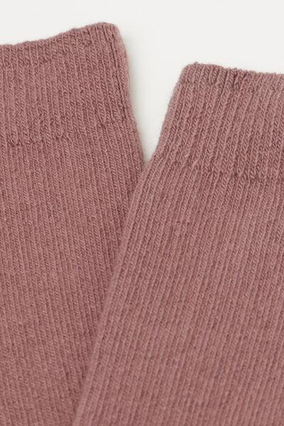 Pink Short Ribbed Cotton Socks, 5501_375D, large image number 2