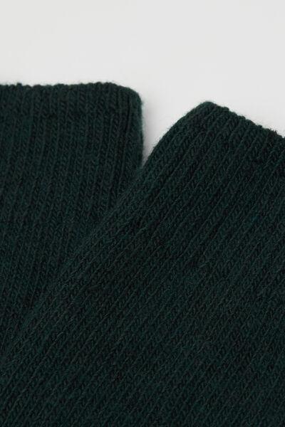 Green Short Ribbed Socks, 5501_386D, large image number 1