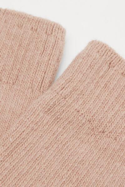 Pink Short Ribbed Socks With Wool And Cashmere, 5501_387D, large image number 1