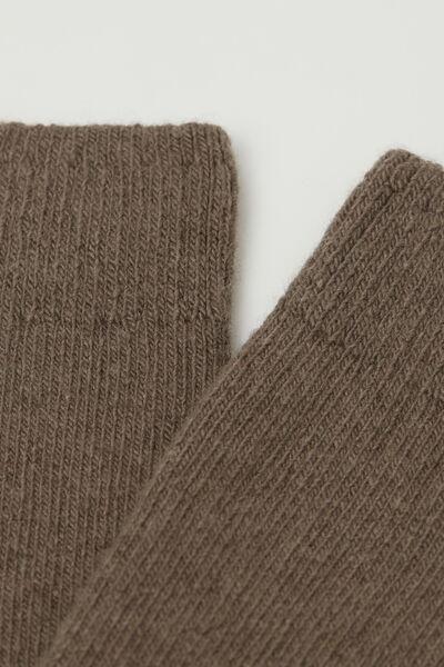 Brown Short Ribbed Socks, 5501_391D, large image number 2