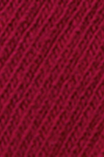 Red Short Ribbed Socks With Wool And Cashmere, 5501_613D, large image number 2