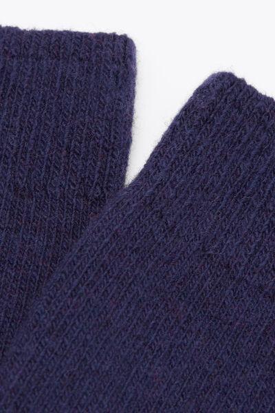 Purple Short Ribbed Socks With Wool And Cashmere, 5501_616D, large image number 1