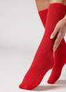 Red Short Ribbed Socks - One-Size
