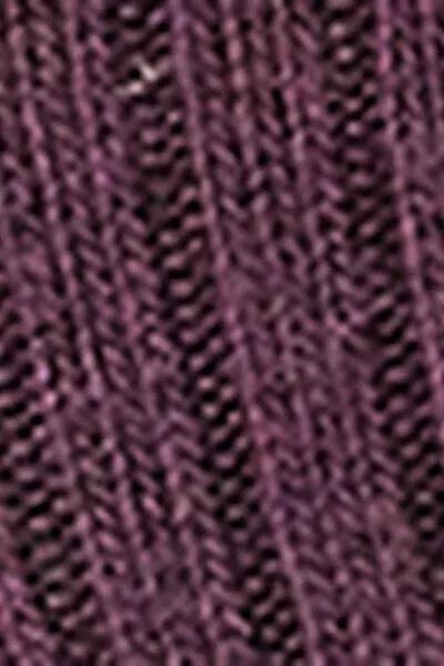 Burgundy Cashmere Short Socks, Plum, large image number 2