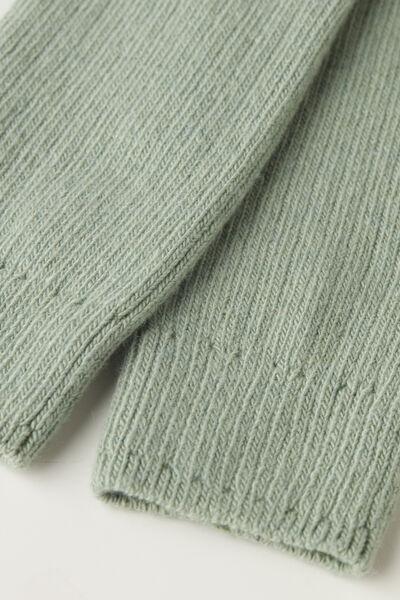 Green Short Ribbed Socks With Wool And Cashmere, 5501_9613, large image number 1