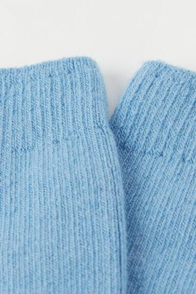 Blue Short Ribbed Socks With Wool And Cashmere, Rosso, large image number 2