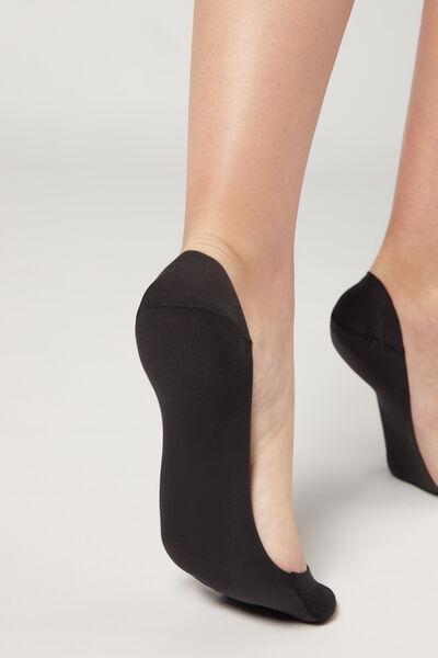 Black Side Cut Invisible Socks, , large image number 1