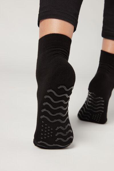 Black Non-Slip Ankle Socks - One-Size, Black, large image number 0
