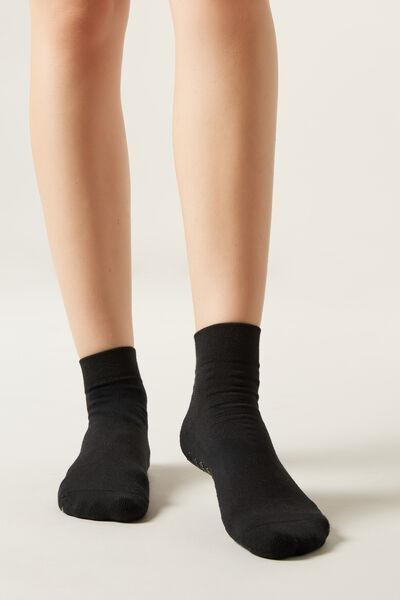 Black Non-Slip Ankle Socks - One-Size, Black, large image number 2