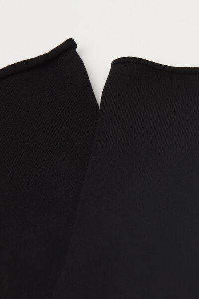 Black Cashmere Ankle Socks, Black, medium