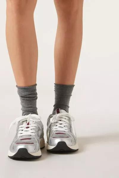 Grey Ankle Socks, Grey Blend, large image number 1