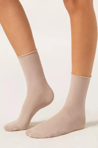 Pink Ankle Cashmere Socks, 5501_387D, large image number 0