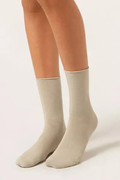 Grey Ankle Cashmere Socks, 5501_610D, large image number 0