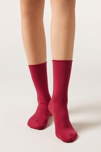 Red Ankle Cashmere Socks, 5501_613D, medium