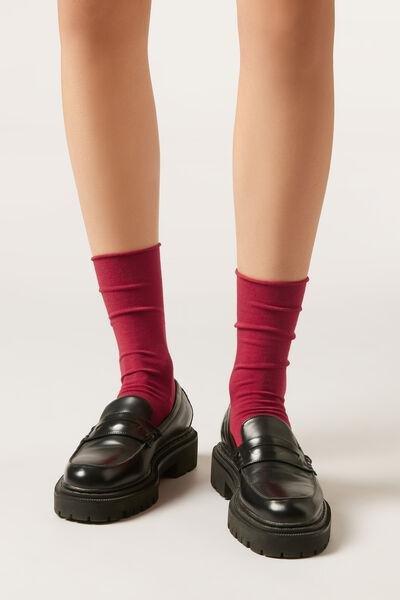 Red Ankle Cashmere Socks, 5501_613D, large image number 1