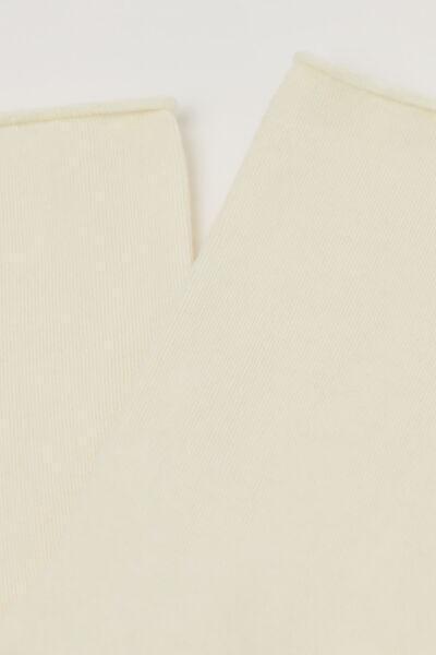 White Cashmere Ankle Socks, Milk White, large image number 2