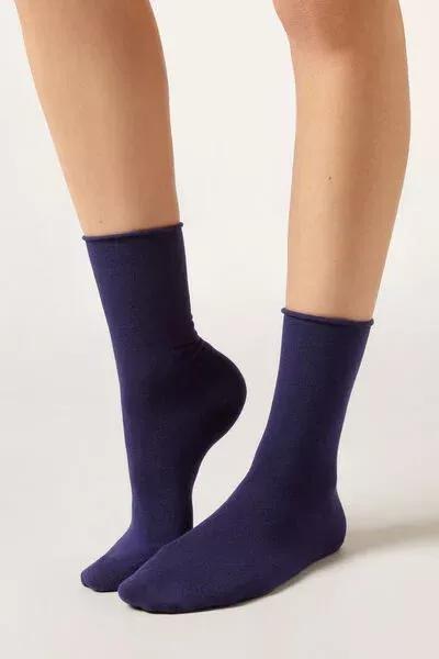 Purple Ankle Cashmere Socks, 5501_616D, large image number 0