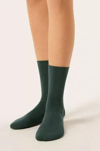 Green Ankle Cashmere Socks, 5501_617D, large image number 0