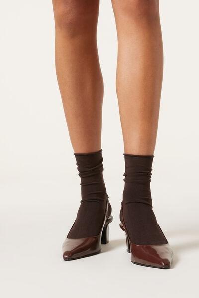 Brown Ankle Socks, , large image number 0