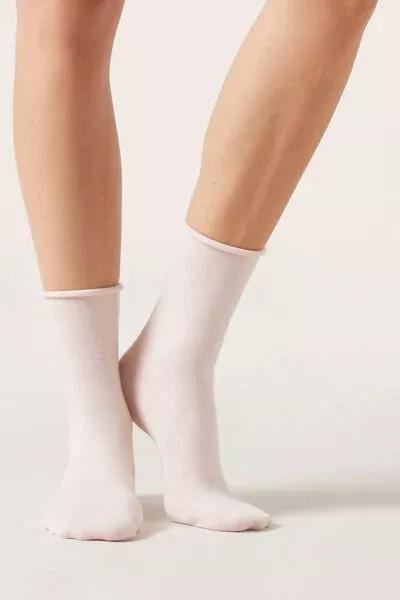 Pink Ankle Cotton Socks, No Colour, large image number 0