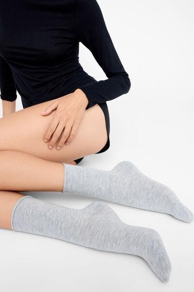 Grey Ankle Cashmere Socks, 5501_891D, large image number 1