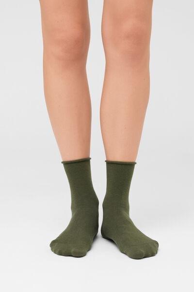 Green Ankle Cashmere Socks, 5501_893D, large image number 1