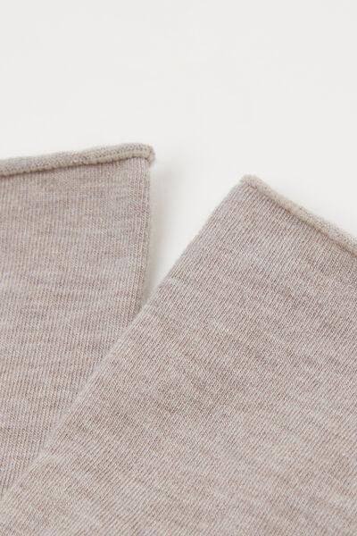 Grey Cashmere Ankle Socks, Natural Sand Blend, large image number 1