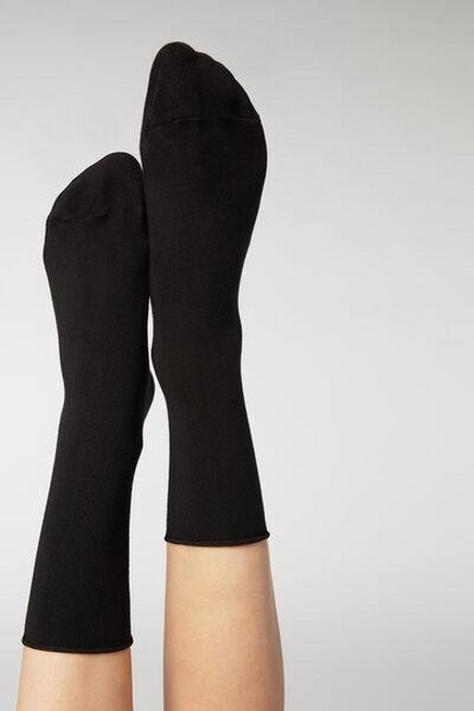 Calzedonia - Black Ankle Socks With Cashmere, Women