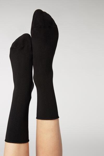 Black Cashmere Ankle Socks, , large image number 0