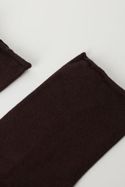 Brown Cashmere Ankle Socks, , large image number 2