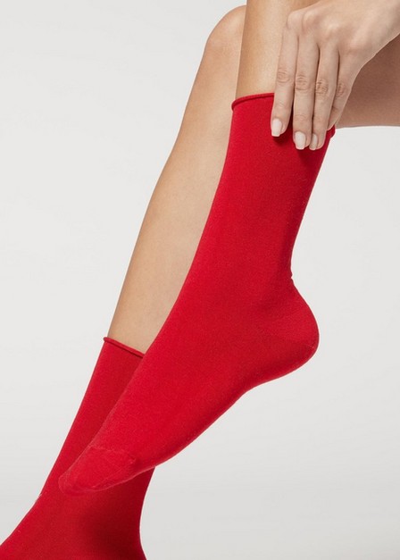 Calzedonia - Red Ankle Socks With Cashmere