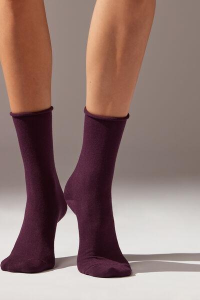 Calzedonia Purple Cashmere Ankle Socks, Kids