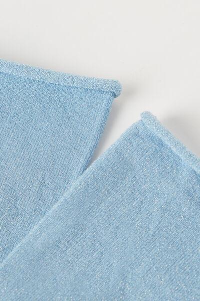 Blue Glitter Short Socks, , large image number 1