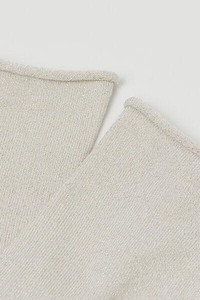 White Glitter Short Socks, 5501_303D, large image number 2