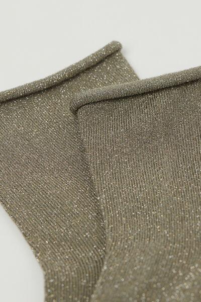 Green Glitter Short Socks, 5501_333D, large image number 1