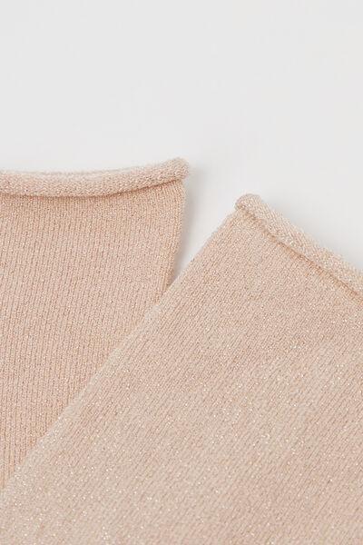 Cream Glitter Socks, 5501_407D, large image number 1