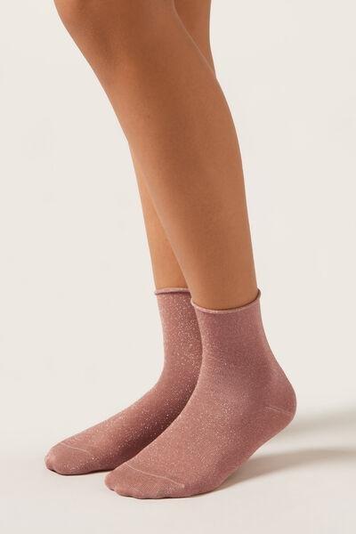 Pink Glitter Socks, 5501_437D, large image number 0