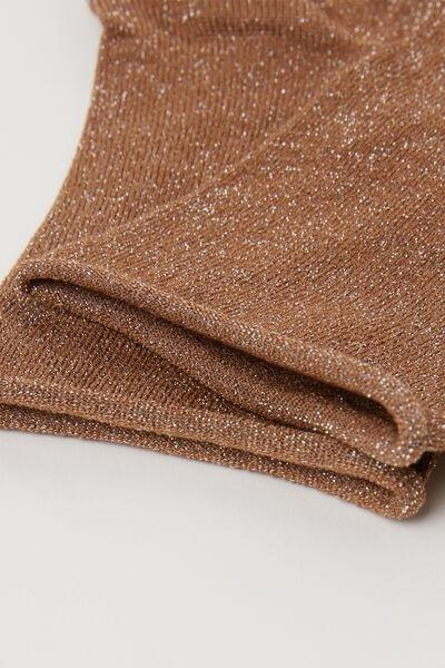 Brown Glitter Socks, 5501_439D, large image number 1