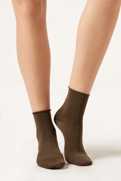 Brown Glitter Socks, 5501_440D, large image number 0