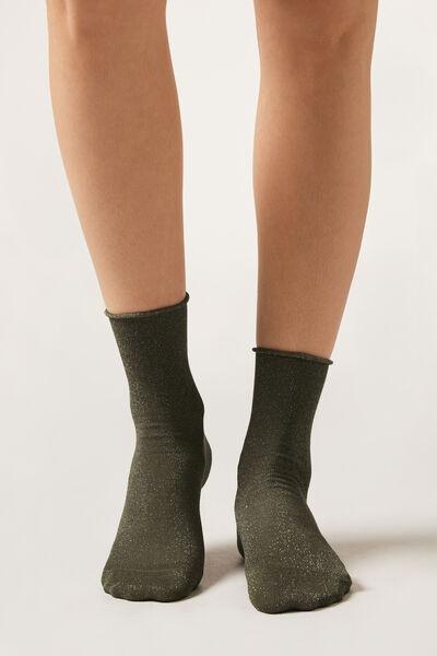 Green Glitter Socks, 5501_441D, large image number 0
