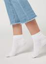 Calzedonia - White Cotton Bandless Short Socks ,Women