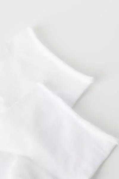 White Band less Short Socks, White, large image number 3