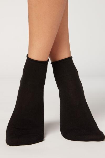 Calzedonia - Black Cotton Bandless Short Socks