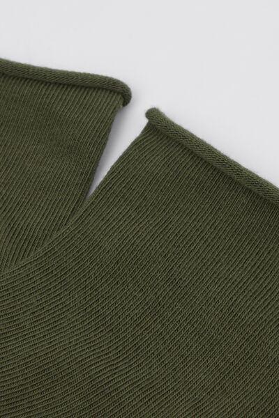 Green Band less Cotton Short Socks, 5501_378D, medium