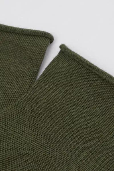 Green Band less Cotton Short Socks, 5501_378D, large image number 1