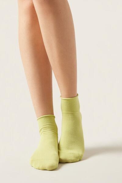 Green Band Less Short Socks, , large image number 0