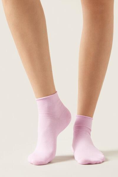 Pink Band Less Short Socks, , large image number 0